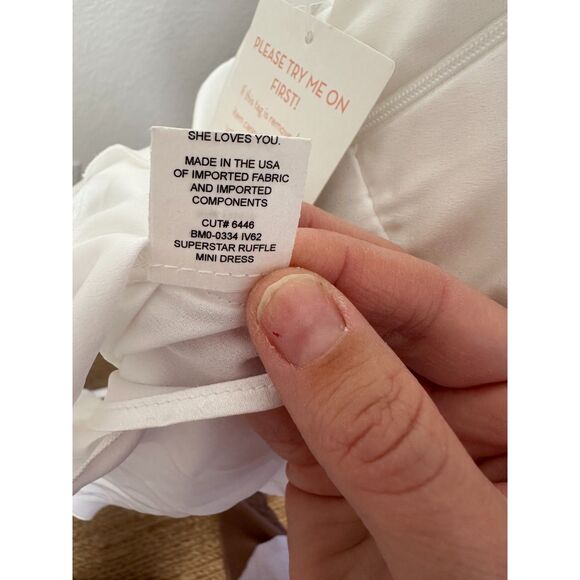 Show Me Your MuMu Superstar Ruffle Mini Dress Size Large NWT - Picture 9 of 11